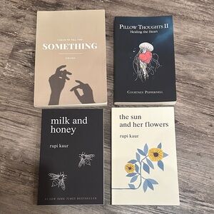 Poetry books x 4 including Rupi Kaur